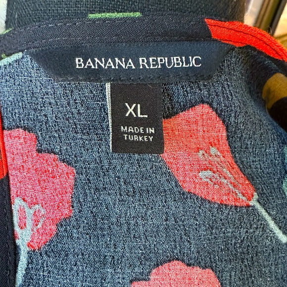 Banana Republic Black Floral Pullover Peplum Blouse - Picture 3 of 9